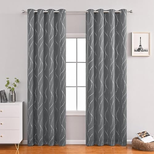 PDSYCB Verdunklungsgardine Grau WxH/2x70x130cm Gardinen WohnzimmerDicke Vorhänge mit Ösen für Wohnzimmer 2er Set Küchen Kälteschutz & Hitzeschutz Fensterdekor Landhaus Gardine Vorhänge PDSYCB Verdunklungsgardine Grau WxH/2x70x130cm Gardinen WohnzimmerDicke Vorhänge mit Ösen für Wohnzimmer 2er Set Küchen Kälteschutz & Hitzeschutz Fensterdekor Landhaus Gardine Vorhänge von PDSYCB