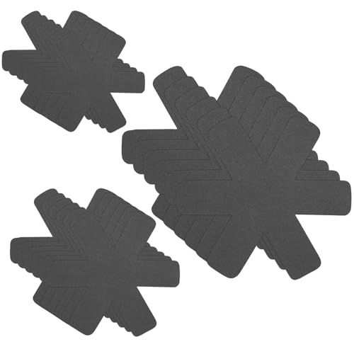 Pfannenschoner, 18 Stück Pfannenschutz aus Filz, 3 Größen Verstellbare rutschfeste Wärmedämmmatte, Topfschoner Stapelschutz, Für Pfannen Töpfe Schüsseln,Küchenzubehör(Grau) von PDirat