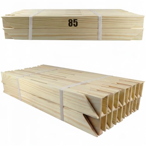 Künstler Keilrahmenleisten Set 20 Stück | Holzleisten für Leinwandrahmen 20–95 cm | Profil 20×35 mm | stabile Kiefernholz Leisten für Malerei, Acryl, Öl, Mixed Media & DIY Projekte (85 cm) von PDmedia