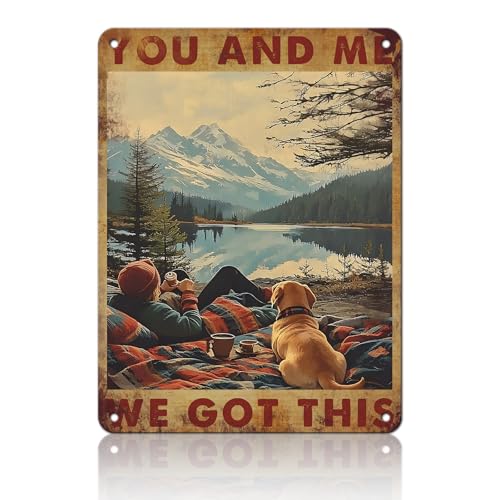 PEACHGARDEN Metall-Blechschild für den Außenbereich, Vintage-Blechschild mit Aufschrift "You and Me We Got This Outdoor Mountain Sunrise", romantisches Poster, Metall-Blechschild für Zuhause PEACHGARDEN Metall-Blechschild für den Außenbereich, Vintage-Blechschild mit Aufschrift "You and Me We Got This Outdoor Mountain Sunrise", romantisches Poster, Metall-Blechschild für Zuhause von PEACHGARDEN