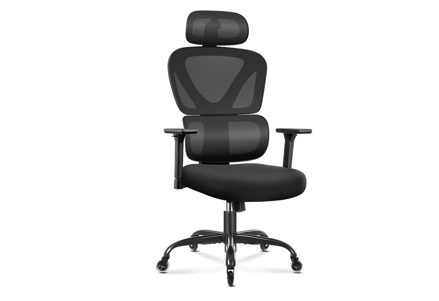 PEAKLIMB Bürostuhl Ergonomischer Schreibtischstuhl, Chefsessel mit 3D Armlehnen (1 St), Höhenverstellbar, mit verstellbarer Kopfstütze & Lendenwirbelstütze von PEAKLIMB