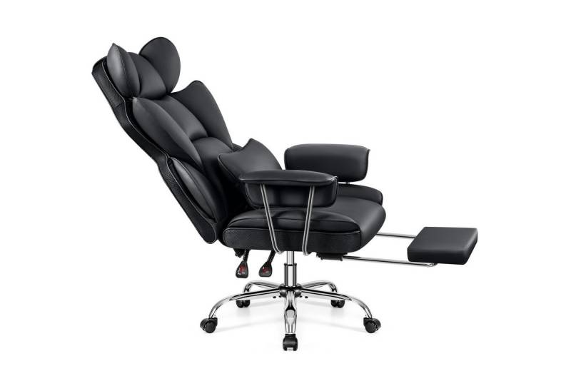 PEAKLIMB Bürostuhl Gaming Stuhl, Schreibtischstuhl, Chefsessel, höhenverstellbar (1 St), mit Fußstütze und Lendenwirbelstütze von PEAKLIMB