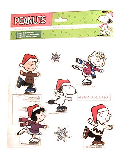 PEANUTS Holiday Weihnachten Fenster klammert Sich an Charlie Brown Snoopy One Paket von 7 klammert Sich an von PEANUTS