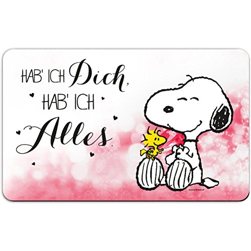 Peanuts Snoopy Collection - Brettchen Hab ich Dich, hab ich Alles, 23,5 x 14,5 cm von Peanuts