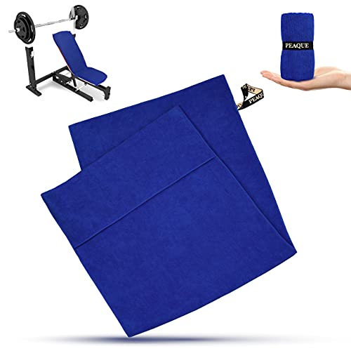 PEAQUE Fitness-Handtuch aus Mikrofaser mit Frottee-Struktur | Sport-Handtuch für Fitnessstudio und Gym | saugstark, leicht, kompakt, weich (120 x 50 cm, Navy-Blau) von PEAQUE
