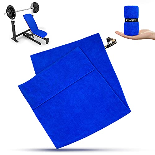 PEAQUE Fitness-Handtuch aus Mikrofaser mit Frottee-Struktur | Sport-Handtuch für Fitnessstudio und Gym | saugstark, leicht, kompakt, weich (120 x 50 cm, Royal-Blau) von PEAQUE