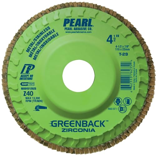 PEARL ABRASIVE CO. Greenback ZC Maxidisc Fächerscheibe 4-1/2 x 7/8 Z40 T-29, 10 Stück PEARL ABRASIVE CO. Greenback ZC Maxidisc Fächerscheibe 4-1/2 x 7/8 Z40 T-29, 10 Stück von PEARL ABRASIVE CO.