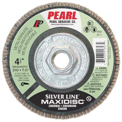 PEARL ABRASIVE CO. Silver Line ZC Maxidisc Fächerscheibe 4-1/2 x 5/8-11 Z40 T-27, 10 Stück PEARL ABRASIVE CO. Silver Line ZC Maxidisc Fächerscheibe 4-1/2 x 5/8-11 Z40 T-27, 10 Stück von PEARL ABRASIVE CO.