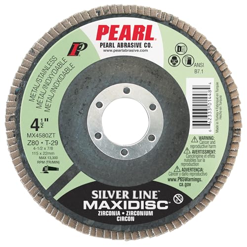 PEARL ABRASIVE CO. Silver Line ZC Maxidisc Fächerscheibe 4-1/2 x 7/8 Z80 T-29, 10 Stück PEARL ABRASIVE CO. Silver Line ZC Maxidisc Fächerscheibe 4-1/2 x 7/8 Z80 T-29, 10 Stück von PEARL ABRASIVE CO.