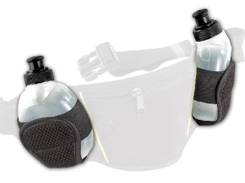 PEARL Sports Zubehör zu Trinkgürtel: Ersatztrinkflaschen für NC-2819, 2er Set (Getränkegürtel, Bauchgurt mit Trinkflasche, Handy Gürteltaschen) von PEARL