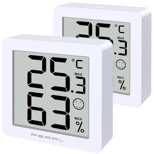 PEARL Raum-Hygrometer: 2er-Set Digital-Thermo- & Hygrometer mit Komfort- & Min./ Max.-Anzeige (Digital-Thermo-Hygrometer, Hydrometer) PEARL Raum-Hygrometer: 2er-Set Digital-Thermo- & Hygrometer mit Komfort- & Min./ Max.-Anzeige (Digital-Thermo-Hygrometer, Hydrometer) von PEARL