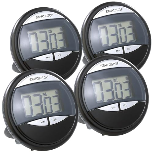 PEARL Küchenuhr Digital Timer: 4er-Set digitale Küchen-Timer mit Magnethalterung, klappbarem Standfuß (Timer-Uhr, Elektronische Timer, Magnet) PEARL Küchenuhr Digital Timer: 4er-Set digitale Küchen-Timer mit Magnethalterung, klappbarem Standfuß (Timer-Uhr, Elektronische Timer, Magnet) von PEARL
