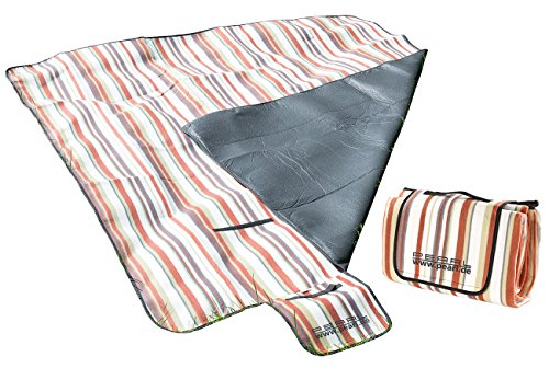 PEARL Picknikdecke: Fleece-Picknick-Decke 200 x 175 cm, Wasserabweisende Unterseite (Thermo Picknickdecke, Picknickdecke Fleece, Mikrofaser Badetücher) von PEARL