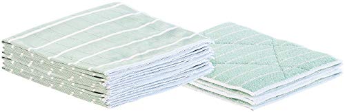 PEARL Bambustücher: 10er-Set Bambusfaser-Putztücher, 6x 40 x 40 cm und 4x 22 x 19 cm (Tücher, Schwammtücher, Brillenputztuch) von PEARL