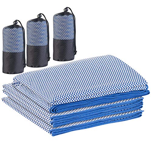 PEARL Handtuch Outdoor: 3er-Set schnelltrocknende, leichte Bambus-Handtücher, 3 Größen (Trekking-Handtuch, Handtuch extra leicht) von PEARL