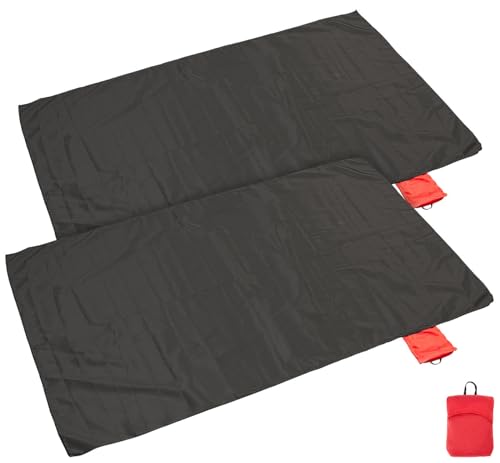 PEARL Decke: 2er-Set Mini-Picknickdecke 70 x 110 cm, kleines Packmaß, 55 g (Camping-Sitzunterlagen, Mini-Picknick-Strandmatte, wasserdichte Taschen) von PEARL