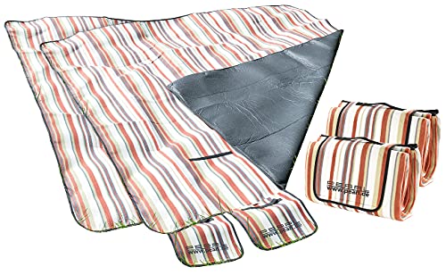 PEARL Campingdecke: 2er-Set Fleece-Picknick-Decken 200x175 cm, Wasserabweisende Unterseite (wasserdichte Picknickdecke, Picknickdecke gepolstert isoliert, wasserdicht) von PEARL