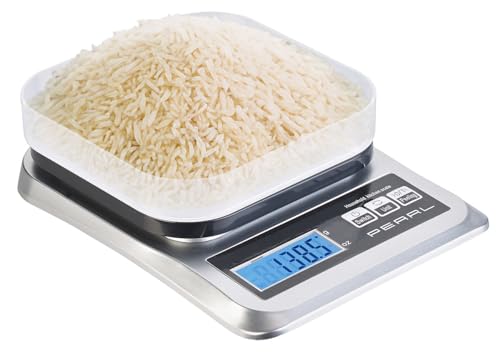PEARL Digitalwaage: Digitale Akku-Küchenwaage bis 5 kg, mit großem Display und Mess-Schale (Küchenwaage USB, USB Waage, Kuchenwaage) von PEARL