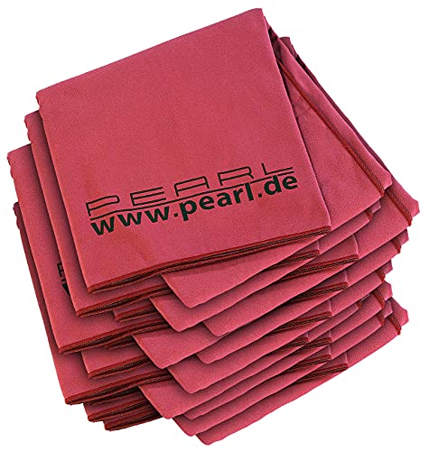 PEARL Dusch Handtuch: 10er-Set extra-saugfähige Mikrofaser-Badetücher, 180 x 90 cm, weinrot (Mikrofasertuch Badetuch, Kunstfaser-Badetuch, Dünnes) von PEARL