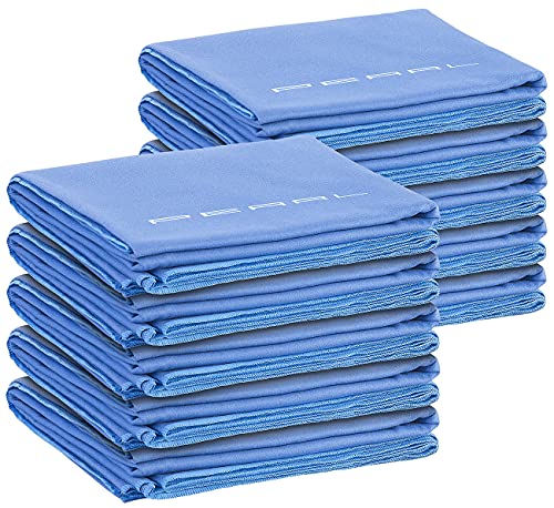 PEARL Dünnes Handtuch: 10er Pack Schnelltrocknendes Mikrofaser-Badetuch, 180 x 90 cm, blau (Dünnes Badehandtuch, Dünnes Mikrofaser Badetuch, Saugfähiges) von PEARL