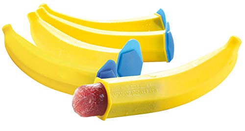 PEARL Eis-am-Stil-Form: 5er-Set Silikon-Form "Eis Banane" - Speiseeis ganz schnell und einfach (Eisform für Eis am Stiel, Eisbereiter Formen, Joghurt Maker) von PEARL