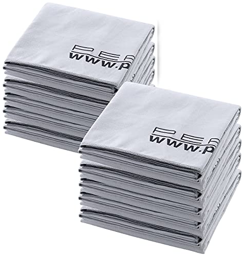 PEARL Handtücher: 10er-Set extra-saugfähige Mikrofaser-Badetücher, 180 x 90 cm, grau (Fleece Handtuch, Strand Handtuch Mikrofaser, Saugfähiges Badetuch) von PEARL