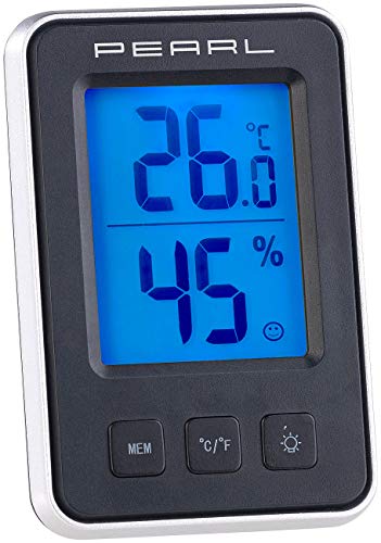 PEARL Innenthermometer: Digitales Thermometer/Hygrometer mit Komfortanzeige und LCD-Display (Thermometer Min Max, Thermometer Hygrometer innen, Temperaturanzeige) von PEARL