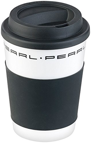 PEARL Kaffeebecher mit Deckel: Coffee-to-go-Becher mit Deckel, 350 ml, doppelwandig, BPA-frei (Kaffeetasse mit Deckel, Coffee to Go Becher Kunststoff, Camping Geschirr) von PEARL