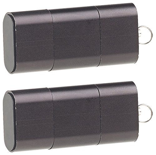 PEARL USB C Kartenleser: 2er-Set Mini-Cardreader & USB-Stick für microSD bis 128 GB, USB A & C (Kartenleser und USB-Stick, microSD-Datenleser, microSDHC Speicherkarten) von PEARL