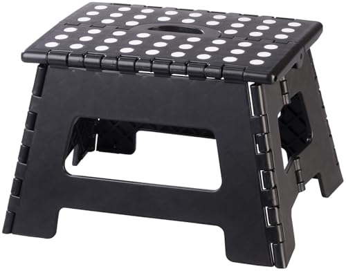 PEARL Klapp-Hocker: Klappbarer Tritthocker für Kinder und Erwachsene, 22 cm, bis 150 kg (Hocker klappbar Haushalt, Klapphocker Erwachsene) von PEARL