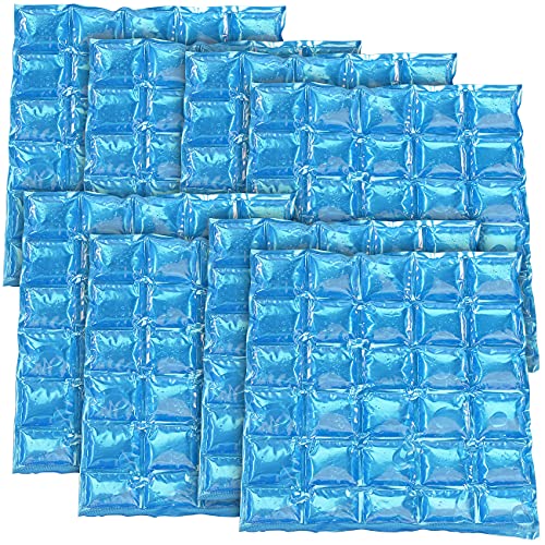 PEARL Kühlpads: 8er-Set Flexible Kühlkissen mit Kühlzellen, wiederverwendbar, 30x25 cm (Kühlpads wiederverwendbar, Kühl-Beutel, Kühlmanschette) von PEARL