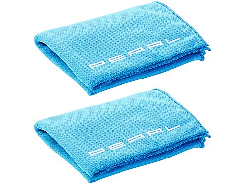 PEARL Kühlende Handtücher: 4er-Set effektiv kühlende Multifunktionstücher, 110 x 35 cm (Cool Towel, Cooling Towel, Ventilator mit Wasser) von PEARL