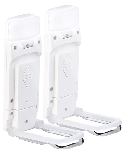 PEARL Leselicht: 2er-Set Akku-LED-Leselampem, Clip, 3 Weiß-Stufen (CCT), dimmbar, weiß (Leselampe Buch Klemme, Leselampe zum Klemmen ans Buch, Tischleuchte Batterie) von PEARL