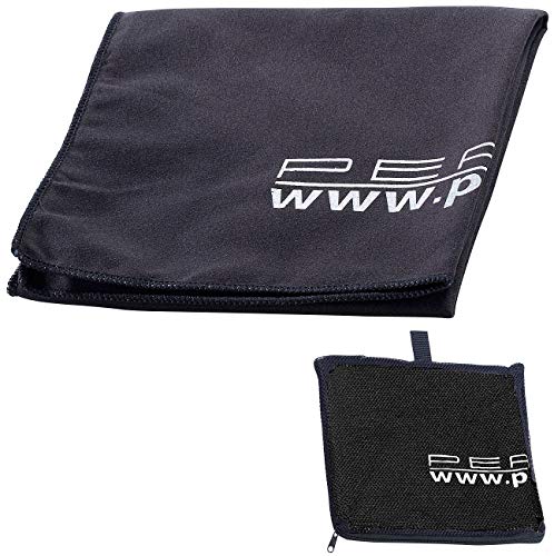 PEARL Tuch: Extra saugfähiges Mikrofaser-Handtuch, 80 x 40 cm, schwarz (Mikrofaser-Handtuch Reise, Mikrofaser Handtuch klein, Sport Freizeit) von PEARL