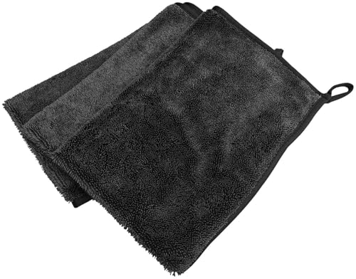 PEARL Mikrofaser-Poliertücher: 3er-Set XXL-Mikrofaser-Trockentuch, 40 x 60 cm, schwarz (Microfasertuch Fenster, Mikrofasertuch Auto Set) von PEARL