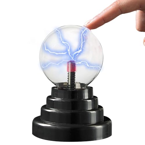 PEARL Plasmalampe: Mini-Plasmakugel mit USB- und Batteriebetrieb, 14 cm hoch (Plasmaball, Plasmaleuchte, batteriebetrieben) von PEARL
