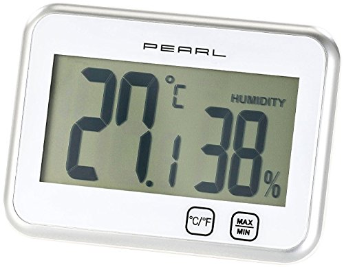 PEARL Raumthermometer: Digitales Thermometer & Hygrometer mit Minimum/Maximum, Touch (Digitales Zimmerthermometer) von PEARL