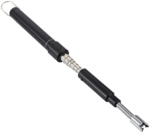 PEARL Stabfeuerzeug: Ausziehbares Teleskop-Akku-Feuerzeug, USB-Ladefunktion, 80 cm Länge (Stabanzünder, USB Stabfeuerzeug, Ewige Streichholz) von PEARL