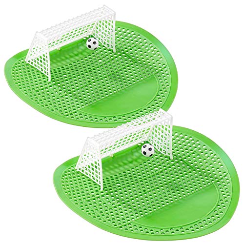 PEARL Pissoir-Spiel: 2er-Set Lustige Fußball-Urinal-Siebe, 18,5 x 19,5 cm, universell (Urinal Torwand, Pissoir Siebeinsatz, Scherzartikel) von PEARL