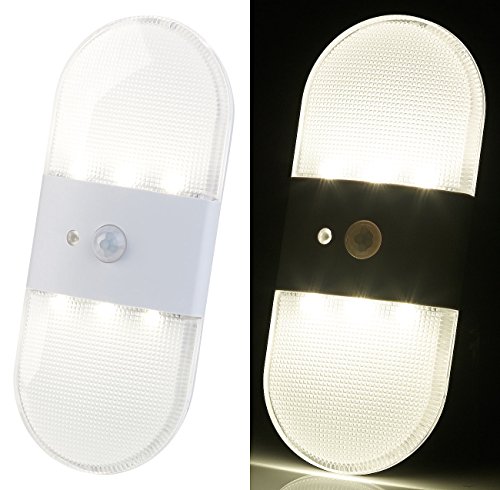 PEARL Bewegungslicht: Batterie-LED-Wandleuchte, Bewegungs- & Licht-Sensor, 80 Lumen, IP44 (Licht mit Bewegungsmelder, Sensorlampen, Bewegungssensor) von PEARL