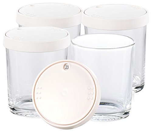 PEARL Zubehör zu Joghurt Maschinen: Ersatz-Gläser für PEARL Joghurt Maker, 4er-Set je 150 ml (Jogurt Maker, Yoghurt-Maschinen) von PEARL