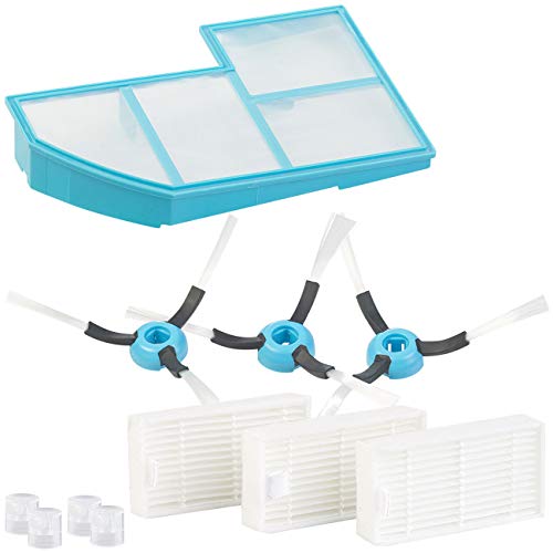 PEARL Zubehör zu Automatische Saugroboter: Filter-, Bürsten- und Sprühdüsen-Set für Saug- & Wisch-Roboter (Saugroboter mit Bürsten, Brushs, Multiroom-Saug und Wischroboter, Hobot Legee) von PEARL