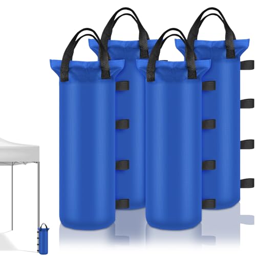 4 Sandsäcke für Gewicht, robuste Sandsäcke für Baldachinbeine, extra große Pop-Up-Zeltgewichte, Baldachin-Gewichtssäcke für Pavillon, Sonnenschutz, Regenschirm – Blau, 15,2 x 50,8 cm, ohne Sand 4 Sandsäcke für Gewicht, robuste Sandsäcke für Baldachinbeine, extra große Pop-Up-Zeltgewichte, Baldachin-Gewichtssäcke für Pavillon, Sonnenschutz, Regenschirm – Blau, 15,2 x 50,8 cm, ohne Sand von PEASUG
