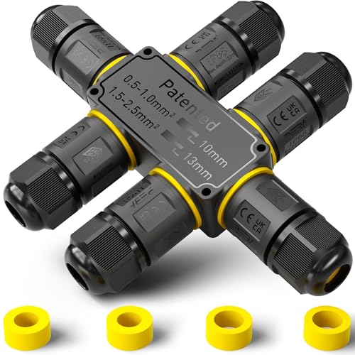 PEBA Kabelverbinder Wasserdicht 3 polig, 6-Wege IP68 Wasserdichte Kabelverbinder 4-12 mm Kabeldurchmesser, Verteilerdose außen, Verbindungsklemme mit Hebel für Outdoor, Abzweigdose Schwarz PEBA Kabelverbinder Wasserdicht 3 polig, 6-Wege IP68 Wasserdichte Kabelverbinder 4-12 mm Kabeldurchmesser, Verteilerdose außen, Verbindungsklemme mit Hebel für Outdoor, Abzweigdose Schwarz von PEBA