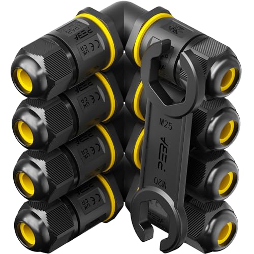 PEBA Kabelverbinder Wasserdicht Abzweigdose IP68 Verteilerdose Klemmdose für Aussen L-Form 3-polig für Ø4mm-12mm Kabeldurchmesser für Garten im Freienwasserdicht, Schwarz 4 Stück PEBA Kabelverbinder Wasserdicht Abzweigdose IP68 Verteilerdose Klemmdose für Aussen L-Form 3-polig für Ø4mm-12mm Kabeldurchmesser für Garten im Freienwasserdicht, Schwarz 4 Stück von PEBA