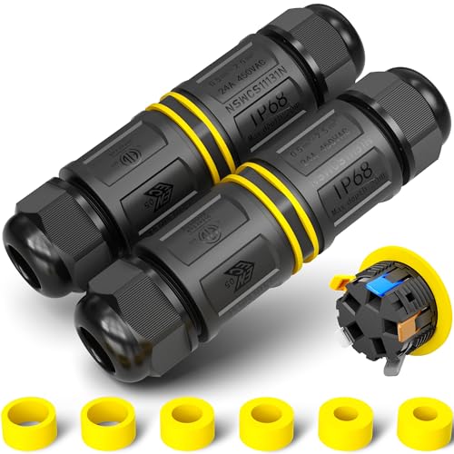 PEBA Kabelverbinder Wasserdicht IP68 Verbindungsbox Verbindungsmuffe 5-polig für 4-14mm Kabeldurchmesser 2 Stück schwarz PEBA Kabelverbinder Wasserdicht IP68 Verbindungsbox Verbindungsmuffe 5-polig für 4-14mm Kabeldurchmesser 2 Stück schwarz von PEBA