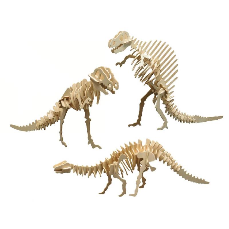 Pebaro Bausatz Dinosaurier 3er Set Aus Holz von PEBARO