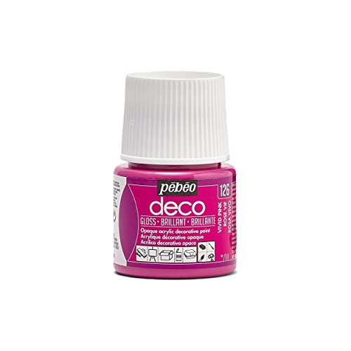 PEBEO 45 ml Deco Br, Acryl, Vivid Pink, 7 x 4,5 x 4,5 cm von PEBEO