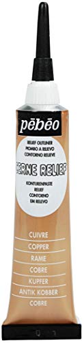 Pebeo Vitrail Buntglas-Effekt Cerne Relief 20 ml Tube mit Tülle, Kupfer von Pebeo