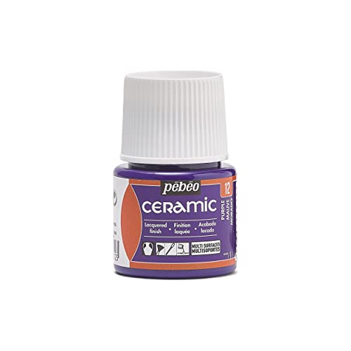 Pébéo - Ceramic - Deckende Farbe für Terrakotta, Keramik und Fayence - Flakon 45 ml - Malve von PEBEO